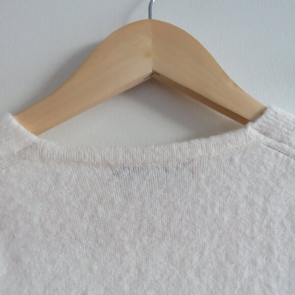 MADEWELL Cozy Walker Open Front Cardigan in Antique Cream Wool Alpaca - Sz XS - Picture 11 of 15